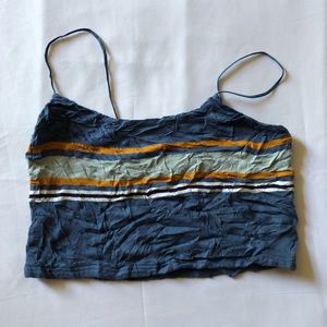 Women Basic Size L Orange And Gray Color Sleeveless Top - 1087